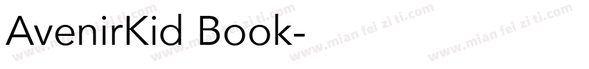 AvenirKid Book字体转换